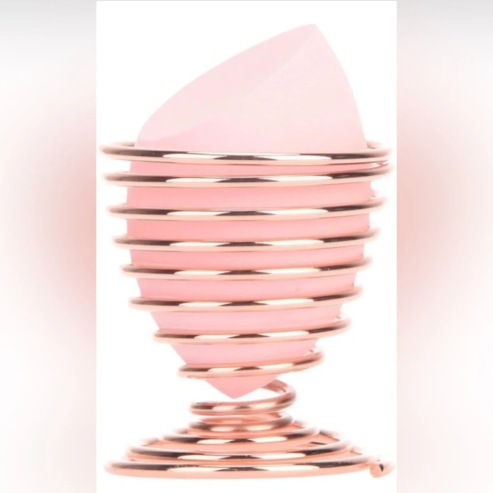 Seribrmo 2-Piece Beauty Blender Makeup Sponge Holder (Rose Gold)